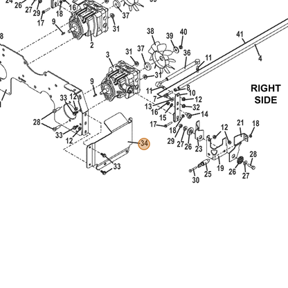 Grasshopper part 729501 — IPL diagram snippet (6x zoom, amber highlight)