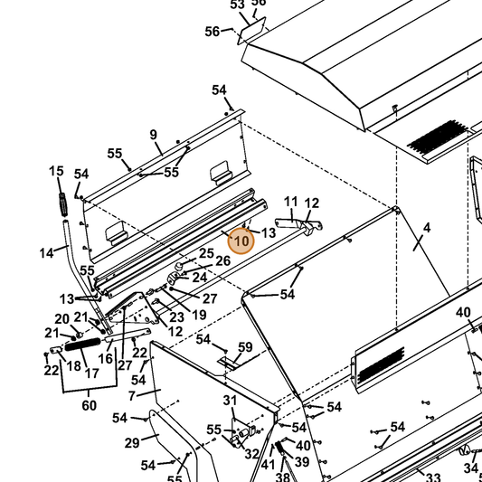 Grasshopper part 729567 — IPL diagram snippet (6x zoom, amber highlight)