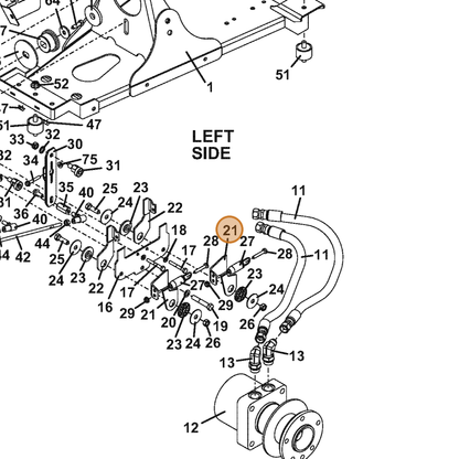 Grasshopper part 729639 — IPL diagram snippet (6x zoom, amber highlight)