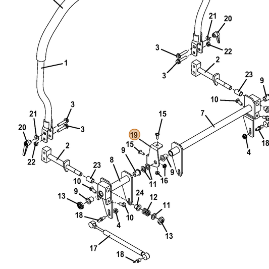 Grasshopper part 729663 — IPL diagram snippet (6x zoom, amber highlight)