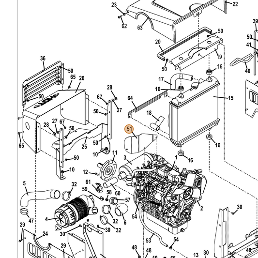 Grasshopper part 729782 — IPL diagram snippet (6x zoom, amber highlight)