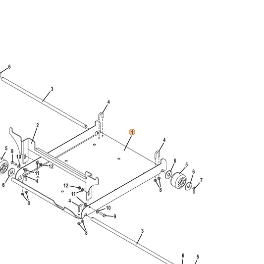 Grasshopper part 729905 — IPL diagram snippet (6x zoom, amber highlight)