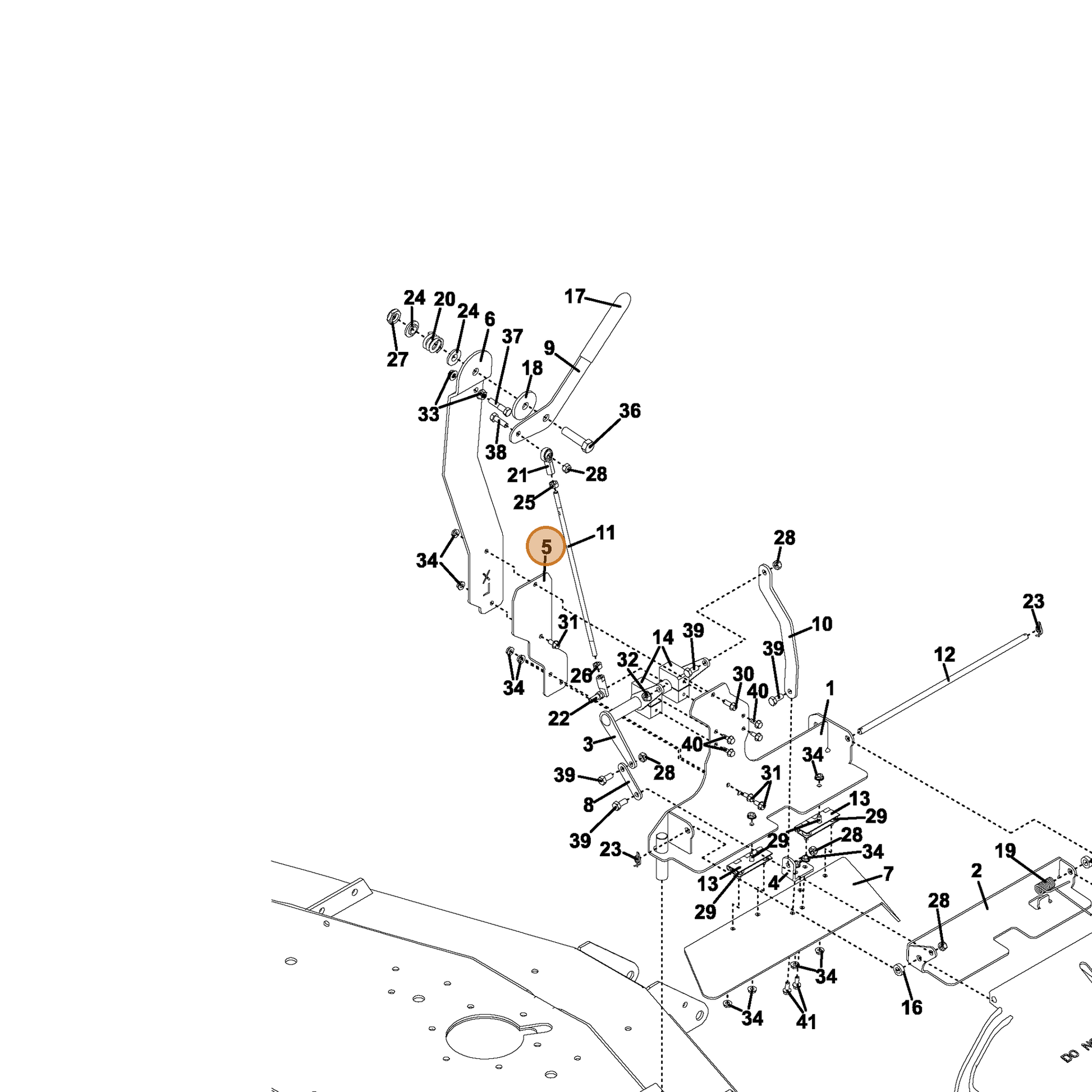 Grasshopper part 729943 — IPL diagram snippet (6x zoom, amber highlight)