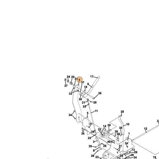 Grasshopper part 729947 — IPL diagram snippet (6x zoom, amber highlight)