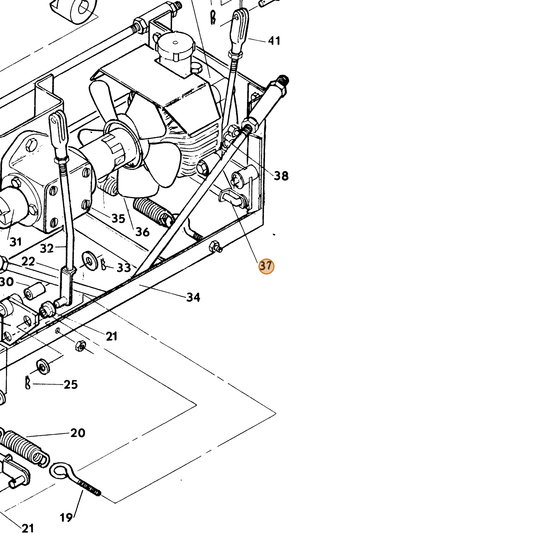 Grasshopper part 730285 — IPL diagram snippet (6x zoom, amber highlight)