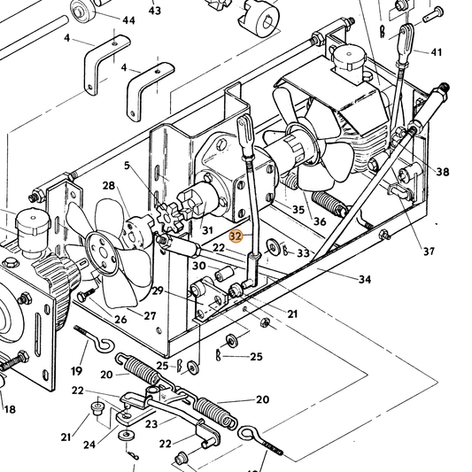 Grasshopper part 730295 — IPL diagram snippet (6x zoom, amber highlight)