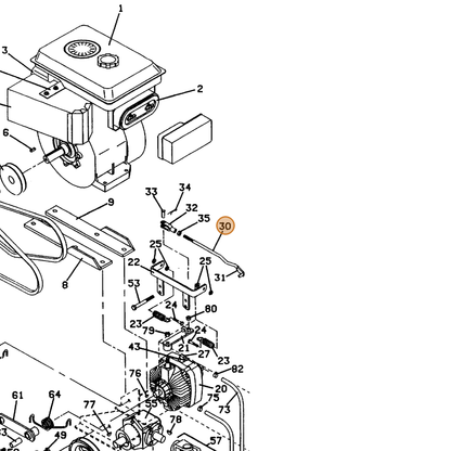 Grasshopper part 730327 — IPL diagram snippet (6x zoom, amber highlight)