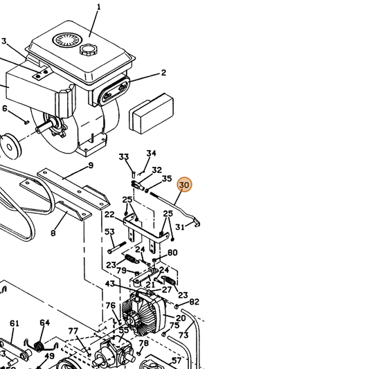 Grasshopper part 730327 — IPL diagram snippet (6x zoom, amber highlight)