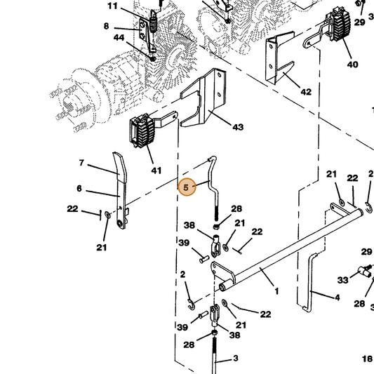 Grasshopper part 730354 — IPL diagram snippet (6x zoom, amber highlight)