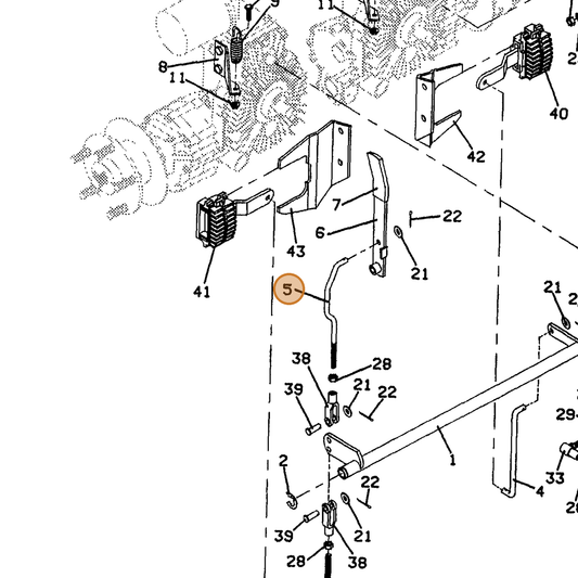 Grasshopper part 730356 — IPL diagram snippet (6x zoom, amber highlight)