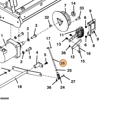 Grasshopper part 730358 — IPL diagram snippet (6x zoom, amber highlight)