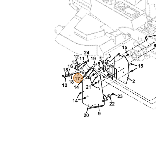 Grasshopper part 730414 — IPL diagram snippet (6x zoom, amber highlight)