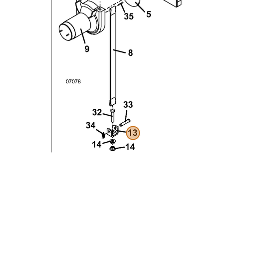 Grasshopper part 732513 — IPL diagram snippet (6x zoom, amber highlight)