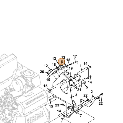Grasshopper part 732518 — IPL diagram snippet (6x zoom, amber highlight)