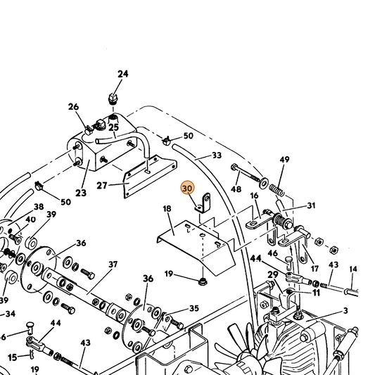Grasshopper part 732528 — IPL diagram snippet (6x zoom, amber highlight)