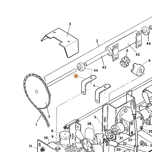 Grasshopper part 732545 — IPL diagram snippet (6x zoom, amber highlight)