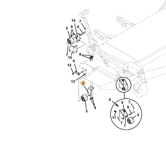 Grasshopper part 732613 — IPL diagram snippet (6x zoom, amber highlight)