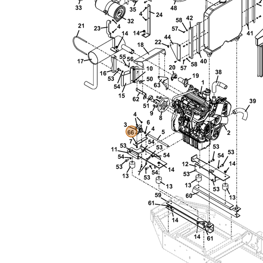 Grasshopper part 732868 — IPL diagram snippet (6x zoom, amber highlight)