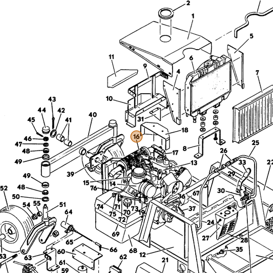 Grasshopper part 732888 — IPL diagram snippet (6x zoom, amber highlight)