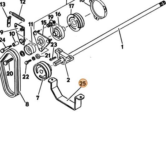 Grasshopper part 733147 — IPL diagram snippet (6x zoom, amber highlight)