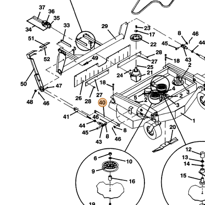 Grasshopper part 734069 — IPL diagram snippet (6x zoom, amber highlight)