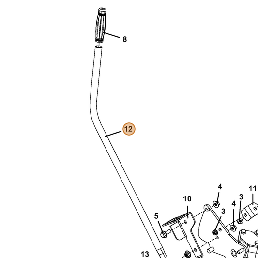 Grasshopper part 734080 — IPL diagram snippet (6x zoom, amber highlight)