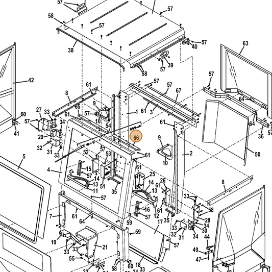 Grasshopper part 751031 — IPL diagram snippet (6x zoom, amber highlight)
