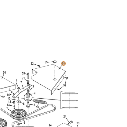 Grasshopper part 751047 — IPL diagram snippet (6x zoom, amber highlight)