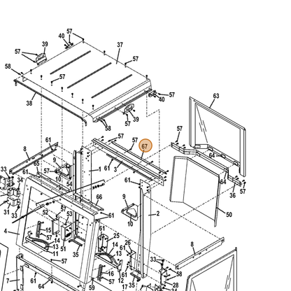 Grasshopper part 751050 — IPL diagram snippet (6x zoom, amber highlight)