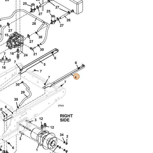 Grasshopper part 754051 — IPL diagram snippet (6x zoom, amber highlight)