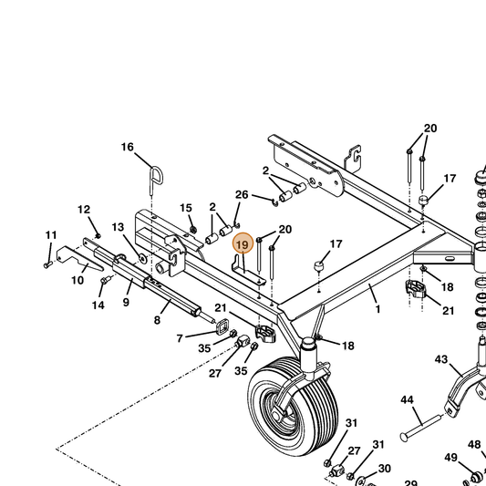 Grasshopper part 754054 — IPL diagram snippet (6x zoom, amber highlight)