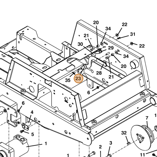 Grasshopper part 754055 — IPL diagram snippet (6x zoom, amber highlight)