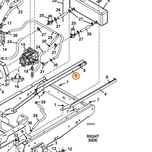 Grasshopper part 754069 — IPL diagram snippet (6x zoom, amber highlight)