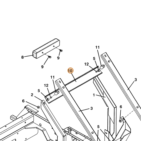 Grasshopper part 754090 — IPL diagram snippet (6x zoom, amber highlight)