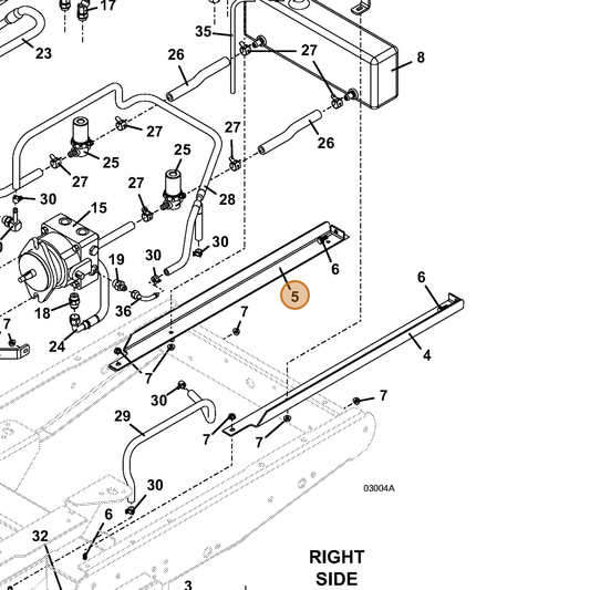 Grasshopper part 754093 — IPL diagram snippet (6x zoom, amber highlight)