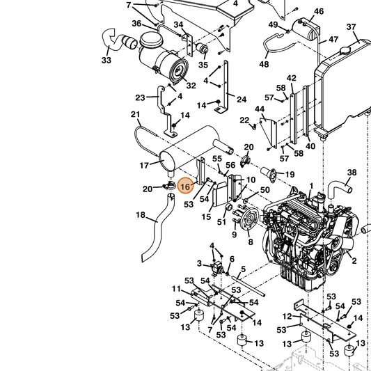 Grasshopper part 754098 — IPL diagram snippet (6x zoom, amber highlight)