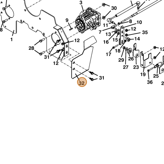 Grasshopper part 754103 — IPL diagram snippet (6x zoom, amber highlight)