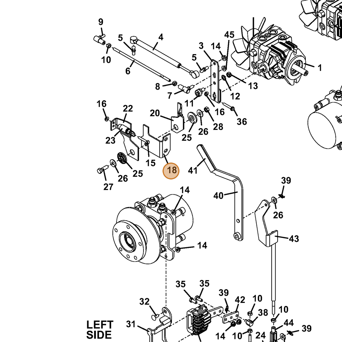 Grasshopper part 754121 — IPL diagram snippet (6x zoom, amber highlight)