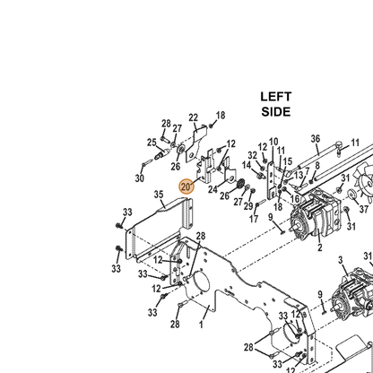 Grasshopper part 754129 — IPL diagram snippet (6x zoom, amber highlight)