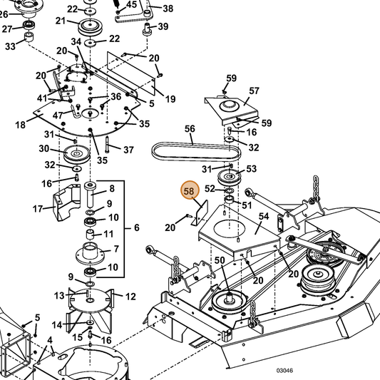Grasshopper part 754148 — IPL diagram snippet (6x zoom, amber highlight)