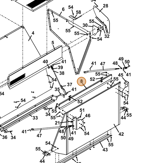 Grasshopper part 754153 — IPL diagram snippet (6x zoom, amber highlight)
