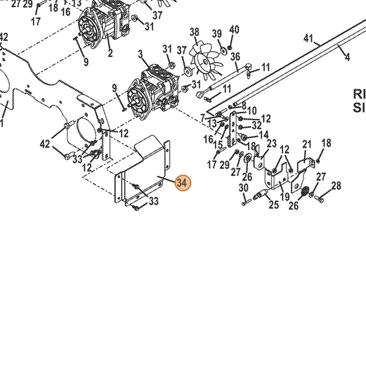 Grasshopper part 754155 — IPL diagram snippet (6x zoom, amber highlight)