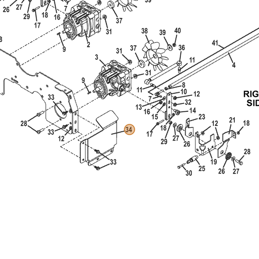 Grasshopper part 754157 — IPL diagram snippet (6x zoom, amber highlight)