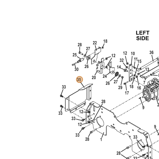 Grasshopper part 754158 — IPL diagram snippet (6x zoom, amber highlight)