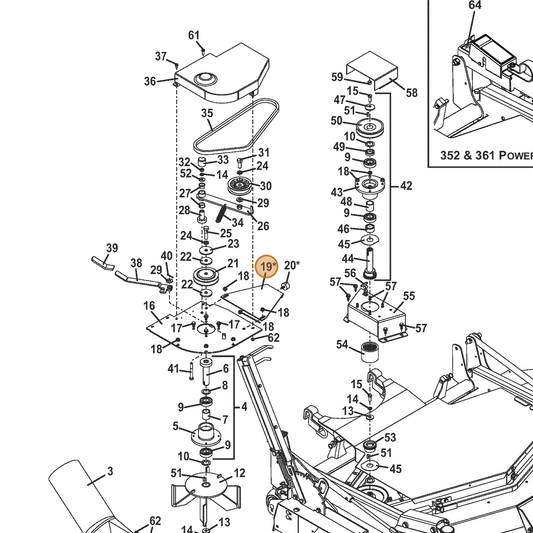 Grasshopper part 754180 — IPL diagram snippet (6x zoom, amber highlight)