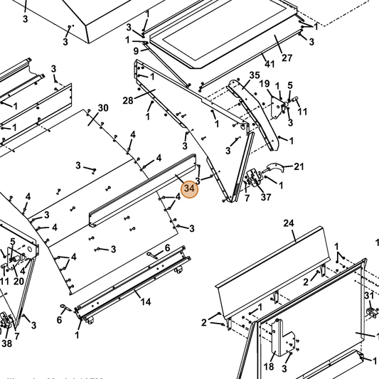 Grasshopper part 754199 — IPL diagram snippet (6x zoom, amber highlight)