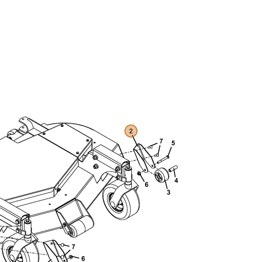 Grasshopper part 754204 — IPL diagram snippet (6x zoom, amber highlight)
