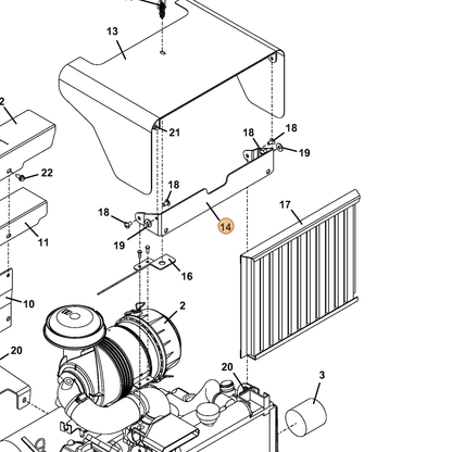 Grasshopper part 754207 — IPL diagram snippet (6x zoom, amber highlight)