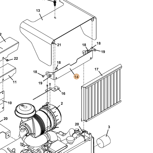 Grasshopper part 754207 — IPL diagram snippet (6x zoom, amber highlight)