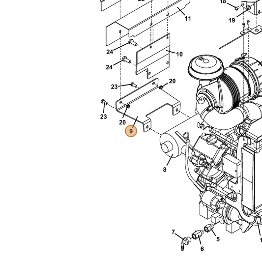 Grasshopper part 754216 — IPL diagram snippet (6x zoom, amber highlight)